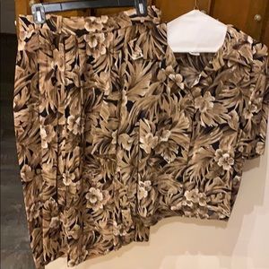 Matching skirt and blouse